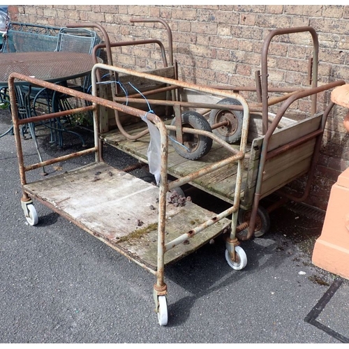 2 - THREE METAL TROLLIES