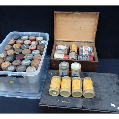 90 - A LARGE QUANTITY OF PHONOGRAPH CYLINDERS, IN BOXES various makes; brown black and blue types, inclui... 