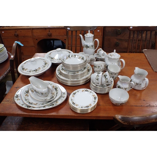 183 - A ROYAL DOULTON 'LARCHMONT' PART DINNER SERVICE with tea and coffee wares