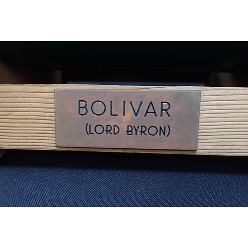 301 - A WOODEN MODEL OF A SAILING SHIP; 'BOLIVAR' (Lord Byron) 103cm long (approx)