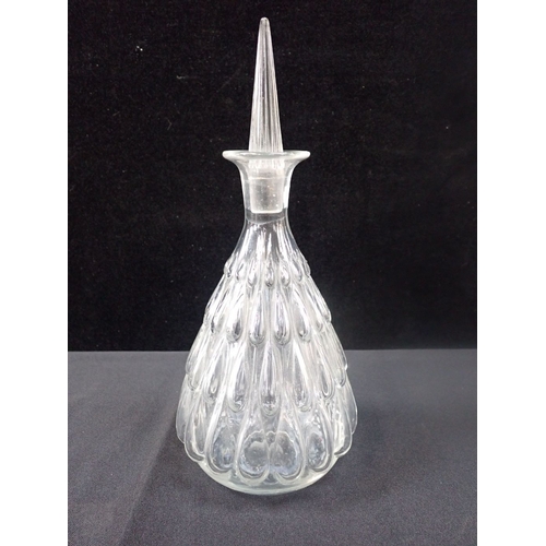 315 - R. LALIQUE: A GOUTTES D'EAU DECANTER the base and stopper numbered '40', the base 'No. 4500', 30.5cm... 