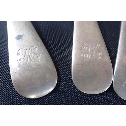 455 - ELEVEN SILVER DESSERT SPOONS, SHEFFIELD 1911