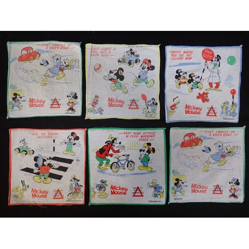 547 - WALT DISNEY DONALD DUCK HANKIES complete and in original condition, with an incomplete set of Micky ... 