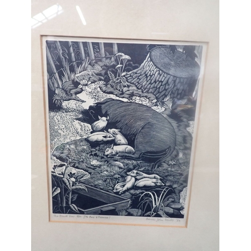 692 - FRANCIS JOHN WINTER 1901 - 96: 'THE BLACK SOW' 1952, wood engraving 9/50