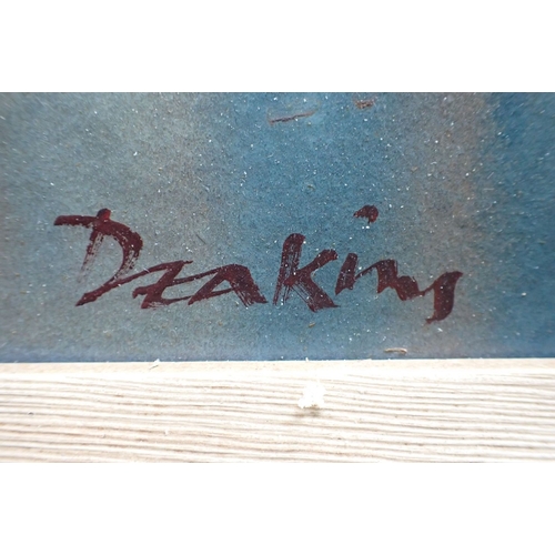 741 - DEAKIN: OIL ON BOARD together with other pictures