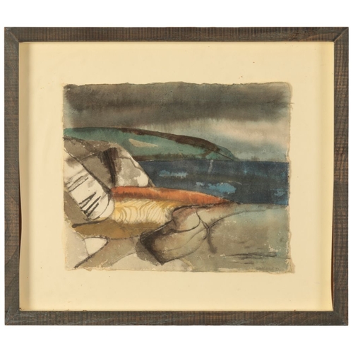 783 - D H McKAY (?) SEASCAPE 1992, WATERCOLOUR 21 x 25cm plus frame