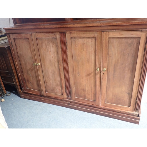 831 - AN EARLY 19TH CENTURY MAHOGANY LIBRARY BOOKCASE 240cm high, 160cm wide (altered, for restoration)