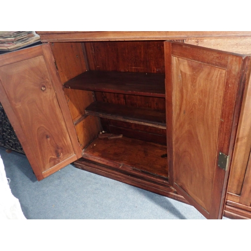 831 - AN EARLY 19TH CENTURY MAHOGANY LIBRARY BOOKCASE 240cm high, 160cm wide (altered, for restoration)