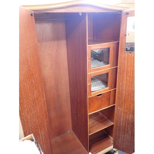 902 - A PAIR OF MAPLE'S 'HIS' & 'HERS' WARDROBES the smaller with fitted interior 95cm and 125cm wide (scu... 