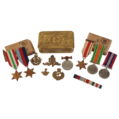 197 - A COLLECTION OF WW2 MEDALS Italy Star; 1939 to 45 Star; Africa Star with 8th Army bar; Defence Medal... 