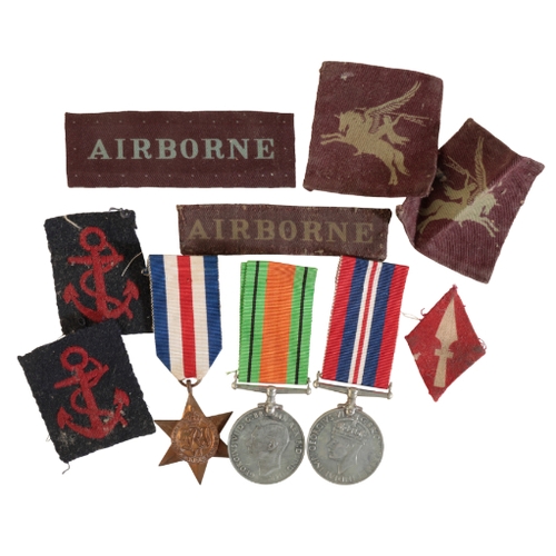 202 - A COLLECTION OF WW2 AIRBORNE INSIGNIA AND MEDALS France and Germany Star; Defence Medal; War medal; ... 