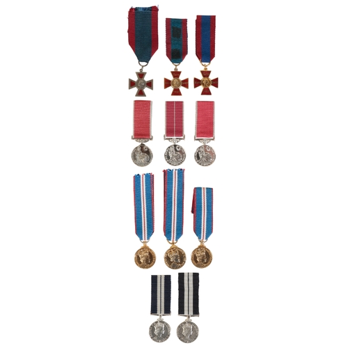 251 - A COLLECTION OF MINIATURE ORDERS AND DECORATIONS Royal Red Cross Decoration, Associate, George VI is... 