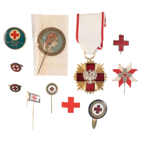 263 - A COLLECTION OF RED CROSS AWARDS Belgium. Belgian Red Cross insignia;
Bulgaria. Bulgarian Red Cross ... 