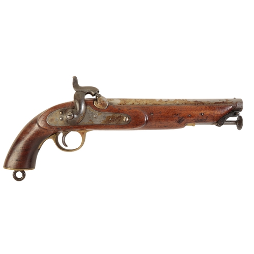 353 - A CRIMEAN WAR LANCER'S PISTOL 1842 Pattern, proof stamped 1850 with proof marks to the barrel. It ca... 