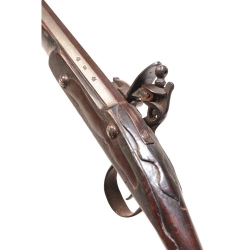 373 - A FLINTLOCK SINGLE BARREL SPORTING GUN by W. Prante, with a full walnut stock, steel butt plate, ste... 