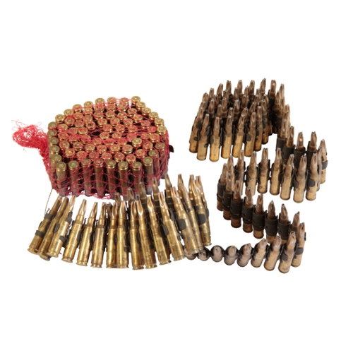 472 - 100 ROUNDS 5.56MM MACHINE GUN INSERT SHELLS and 100 rounds of 7.62mm machine gun insert shells (used... 