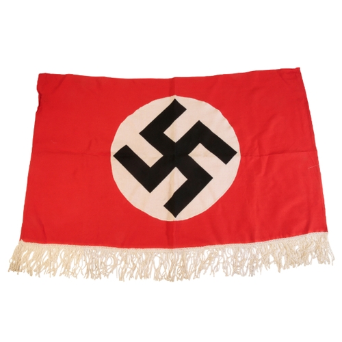 610 - THIRD REICH PODIUM TYPE BANNER with the original price tag of 1.80 Marks pinned on the flag, excelle... 