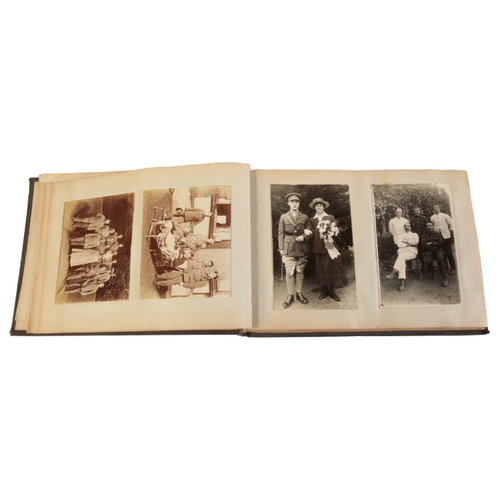 614 - GREAT WAR PHOTOGRAPH ALBUM the album is made up of 96 photographs of officers, men and nurses; the p... 