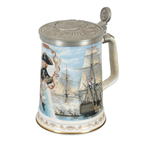 103 - NELSON INTEREST: A COLLECTION OF COMMERATIVE CERAMICS including a Royal Doulton tyg, 17cm high, a Ro... 