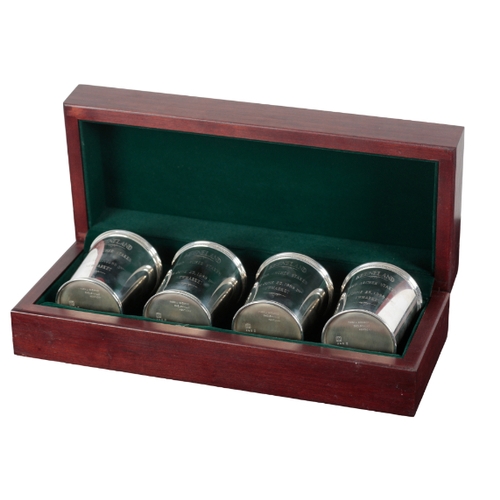 126 - HORSE RACING INTEREST: A PRESENTATION SET OF FOUR AMERICAN STERLING SILVER CUPS by Mark J. Scearce, ... 