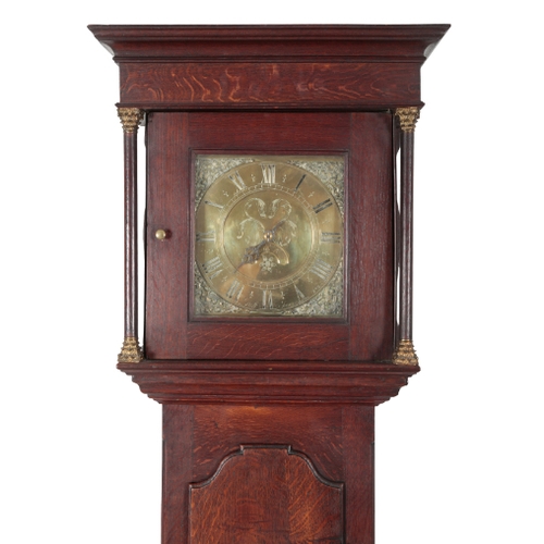 158 - AN OAK LONGCASE CLOCK BY WILL SNOW late 18th century, the 30 hour movement with brass dial, roman nu... 