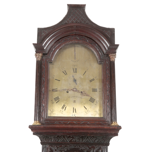 159 - A LATE 18TH CENTURY OAK LONGCASE CLOCK BY THOMAS SUTTON OF MAIDSTONE with two-train, eight day movem... 