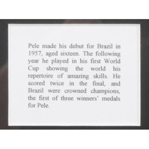 168 - SPORTING INTEREST: A BRAZIL FOOTBALL SHIRT SIGNED BY PELE including Superstars certificate of authen... 