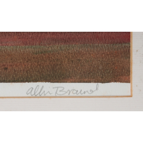 195 - *ALLIN BRAUND (1915-2004) 'River Sunset' watercolour, 40cm x 62cm, signed in pencil to margin, in wh... 