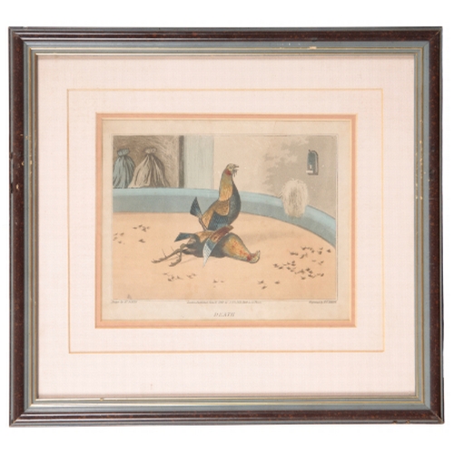 199 - HENRY THOMAS I ALKEN (1785-1851) A series of four cockfighting scenes coloured engraving, published ... 