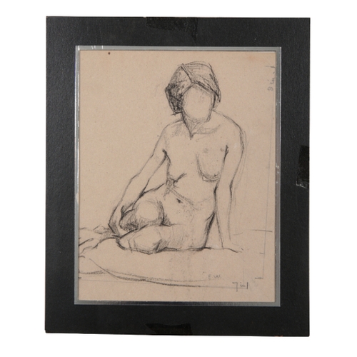 231 - MANNER OF DAME ETHEL WALKER (1861-1951) A group of six sketches charcoal on paper, 24cm x 18.5cm (6)... 