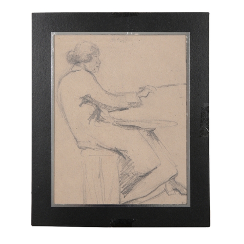 231 - MANNER OF DAME ETHEL WALKER (1861-1951) A group of six sketches charcoal on paper, 24cm x 18.5cm (6)... 