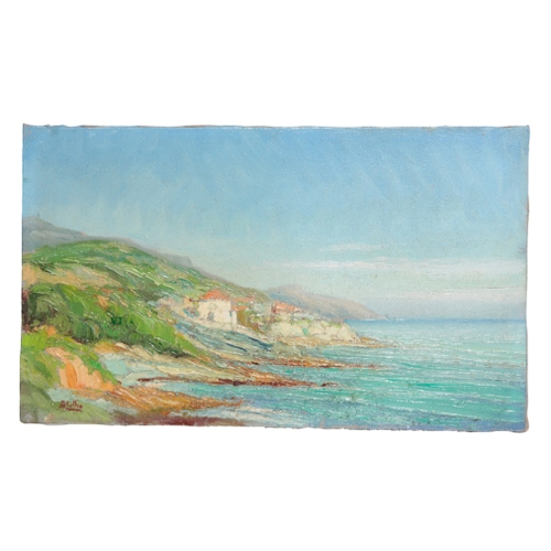 234 - ALBERT GILLIO (1892-1964) A Pair of Coastal Scenes each signed, impasto oil paintings, each 25cm x 4... 