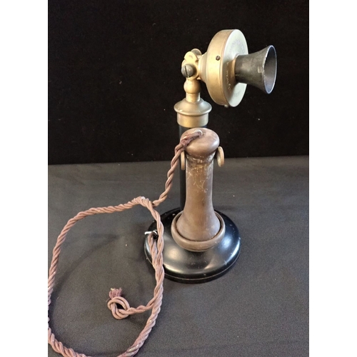 16 - A STERLING TELEPHONE AND ELECTRIC CO LTD CANDLESTICK TELEPHONE (non-dial type) 31cm high (chip to mo... 