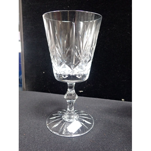 48 - A COLLECTION OF CUT GLASS DRINKING GLASSES wine, sherry, port and brandy and others