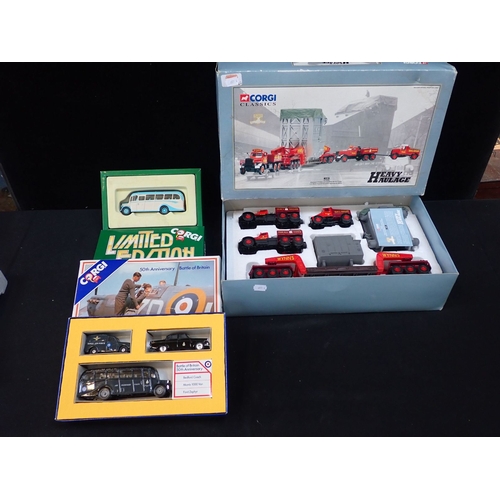 191 - CORGI HEAVY HAULAGE SET, WYNNS 31009 boxed and in good condition, with a Corgi Battle of Britain 50t... 