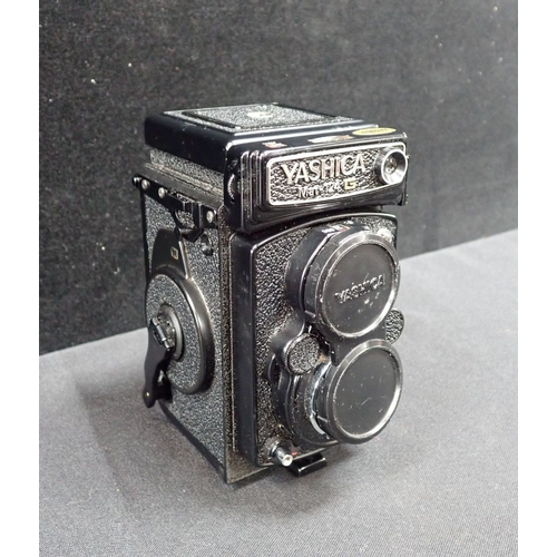 266 - A YASHICA MAT - 124G CAMERA with Yashinon 1:2.8 and 1:3.5 lenses, in a modern carrying case