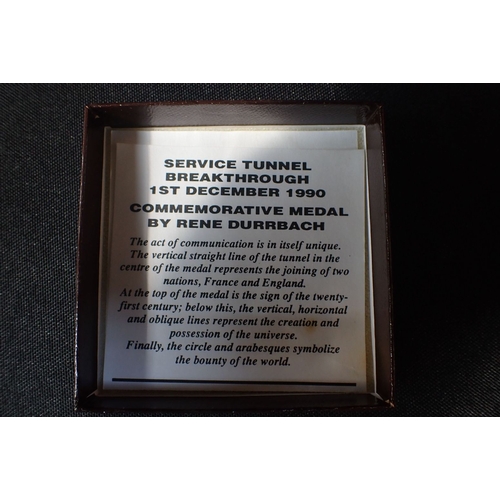 496 - RENE DURRBACH: COMMEMORATIVE MEDAL FOR SERVICE TUNNEL BREAKTHROUGH 1st December, 1990