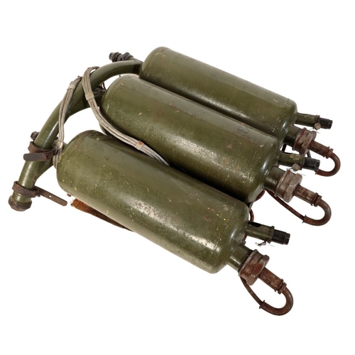 530 - A WWII FLAME THROWER with tank and container back pack, the barrel 600mm long, country of origin: Po... 