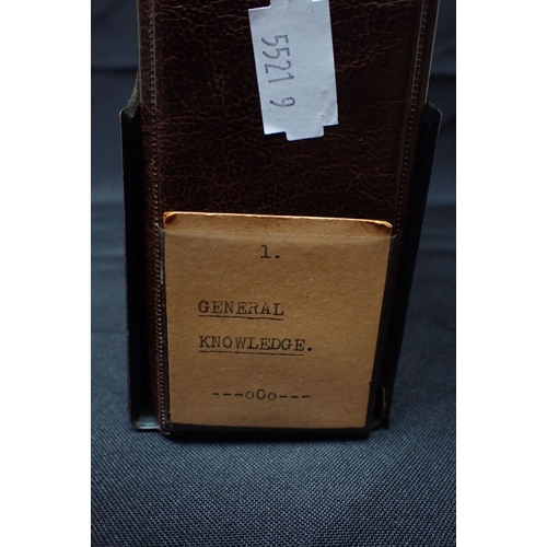 539 - AN ALBERT'S BROWN VINYL CIGARETTE CARD ALBUM containing mixed sets of general knowledge and public i... 