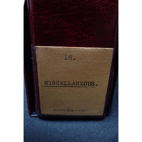 547 - AN ALBERT'S RED VINYL CIGARETTE CARD ALBUM containing mixed sets of miscellaneous related cards incl... 