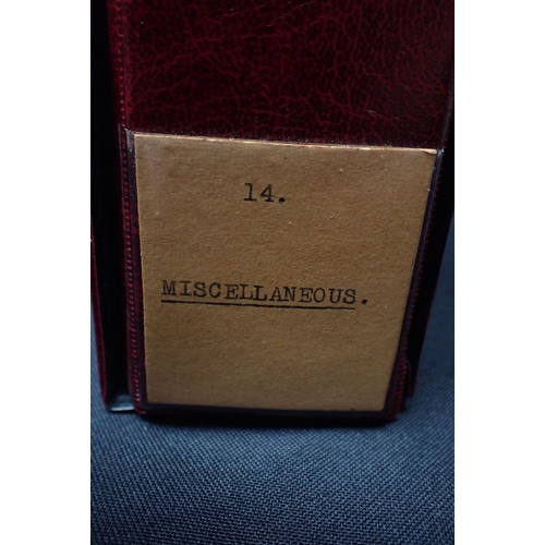 548 - AN ALBERT'S RED VINYL CIGARETTE CARD ALBUM containing mixed sets of miscellaneous related cards incl... 