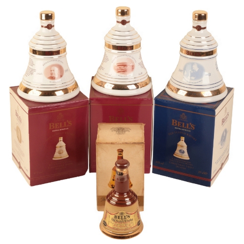 406 - BELL'S EXTRA SPECIAL SCOTCH WHISKY - ALEXANDER GRAHAM BELL a 70cl porcelain decanter, two Bell's Chr... 