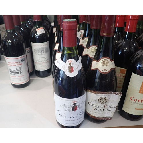 100 - A QUANTITY OF RED WINE to include Merlot, Corbiere, Cote du Rhone and others (46)