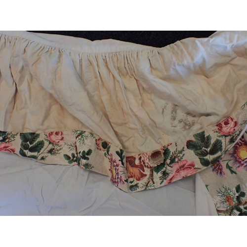 179 - A COUNTRY HOUSE CHINTZ VALENCE 175cm x 185cms (slight damage and staining) and another 90cms wide an... 