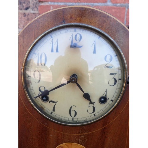 206 - A GEORGE III STYLE BRACKET CLOCK, WALNUT CASED WITH WESTMINSTER CHIME Enfield movement 26cm wide, wi... 