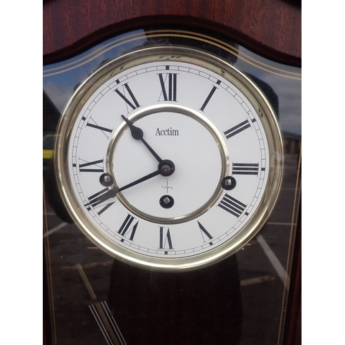 211 - A VIENNA STYLE WALL CLOCK (reproduction) together with a pair of Carl Zeiss binoculars, 20 x 50 (cas... 