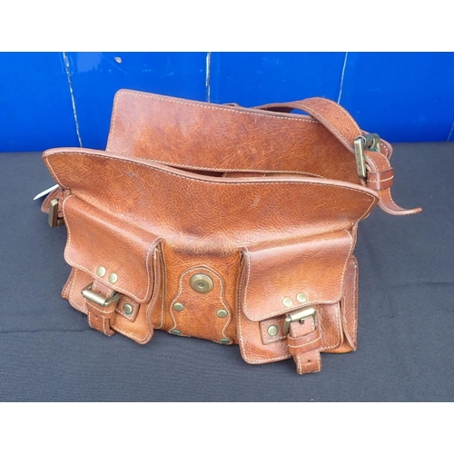 249 - A MULBERRY BROWN LEATHER HAND BAG