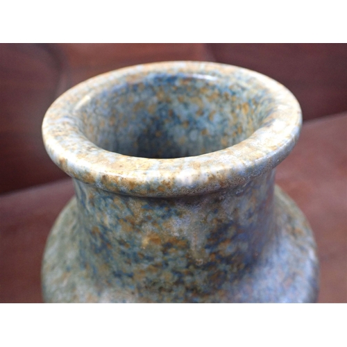 291 - A RUSKIN POTTERY SOUFFLE VASE blue and green mottled 25.5cm high