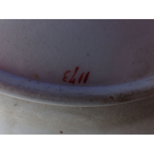 321 - THREE 19TH CENTURY PORCELAIN COMPORTS and matching tazza, marked 'N', and one with old label; 'Nider... 