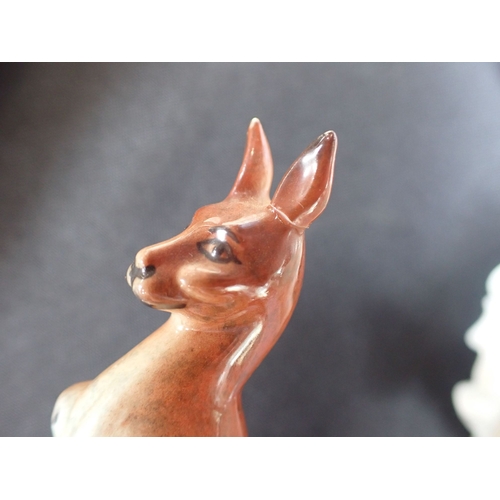 333 - A CARLTON WARE GUINNESS KANGAROO FIGURE 10cm high (ear repaired), with Doulton 'Bunnykins' ware (4),... 